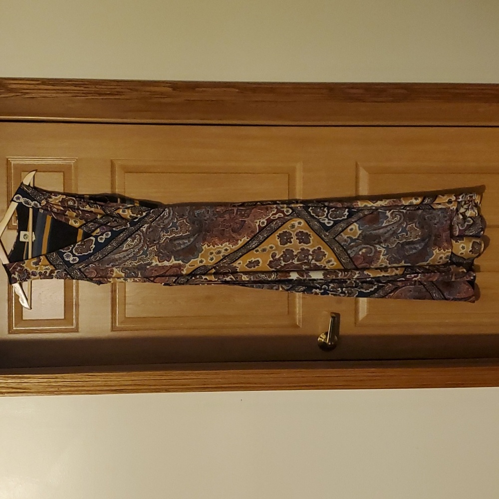 Free People Wrap Maxi Paisley Dress, Medium